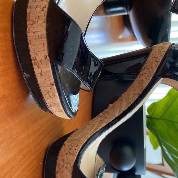 Prada - Black Patent Leather Cork Platform Heel (EU 39 / US 8.5) - Picture 9 of 13